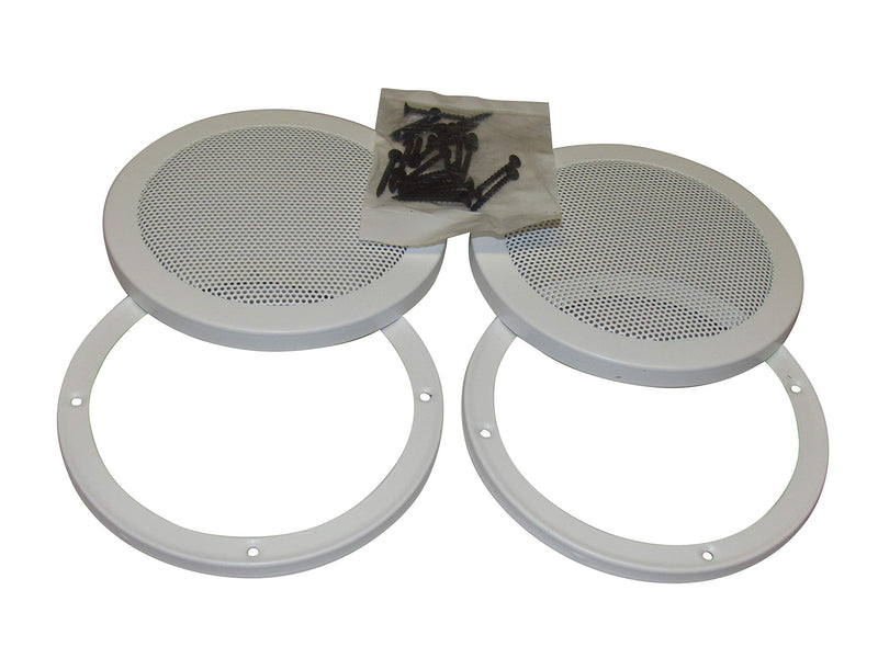  [AUSTRALIA] - Reliable Hardware Company RH-4002-6.5-2-A White Surface Mount 6-1/2" Speaker Covers, Pair