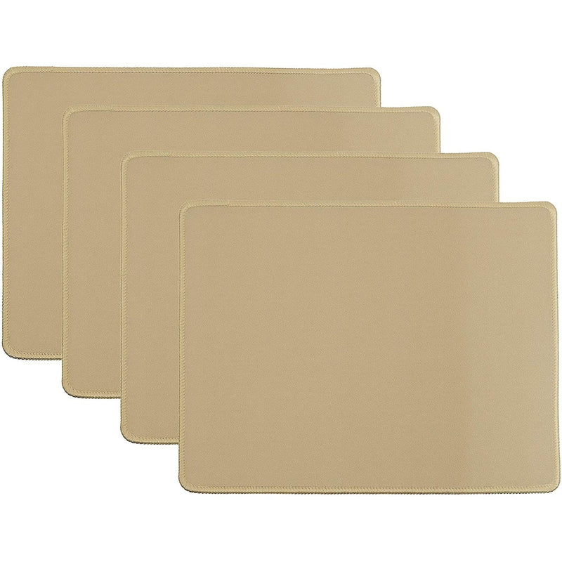 Anti Slip Rubber Mouse Pad in Gold for Office Desk (4 Pack) - LeoForward Australia