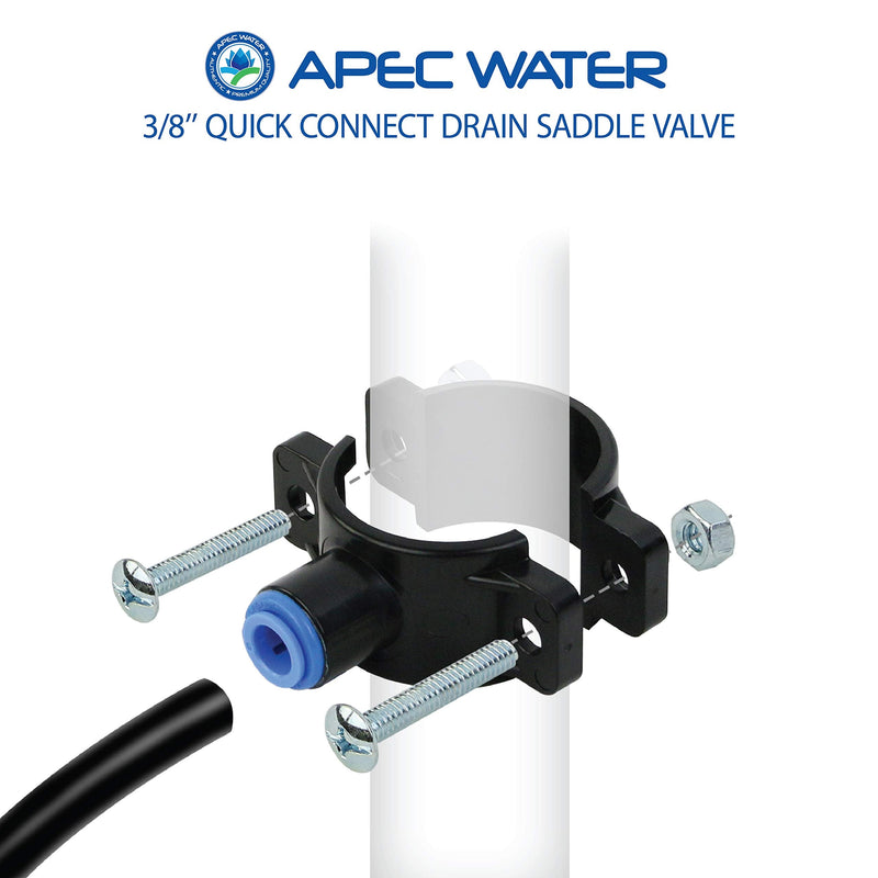  [AUSTRALIA] - APEC Water SADDLE-DRAIN-3-8 Drain Saddle Valve 3/8" for Under-sink Reverse Osmosis System