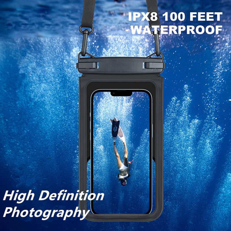  [AUSTRALIA] - 2 Pieces Waterproof Phone Pouch, 6.7 Inches Double Space Waterproof Phone Lanyard Case for iPhone 14 13 12 11 Pro Max XS XR X Samsung Galaxy S23 S22 S21 S20 Ultra, Dry Bag for Vacation Beach Pool