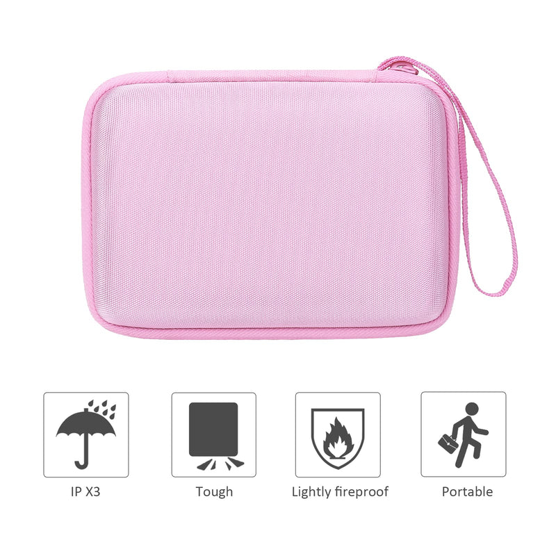  [AUSTRALIA] - co2CREA Hard Travel Case Replacement for Canon SELPHY QX10 Portable Square Photo Printer (for SELPHY QX10, Pink Case) for SELPHY QX10