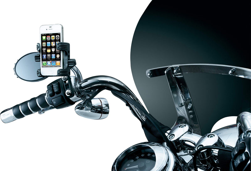  [AUSTRALIA] - Kuryakyn 1698 Motorcycle Accessory: Clutch/Brake Perch Mount Tech-Connect Cradle GPS Device/Phone Holder Mounting Kit, Standard, Black