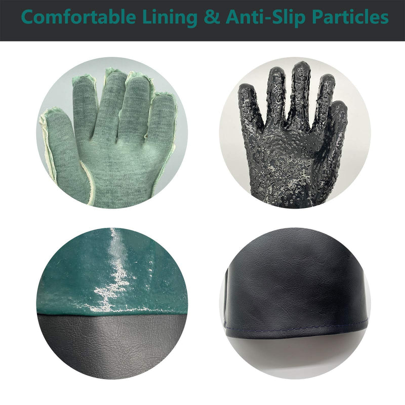  [AUSTRALIA] - Rubber Sandblaster Gloves for Abrasive Blasting be Used on Sandblast Cabinet Sand Blasting Gloves With Particle