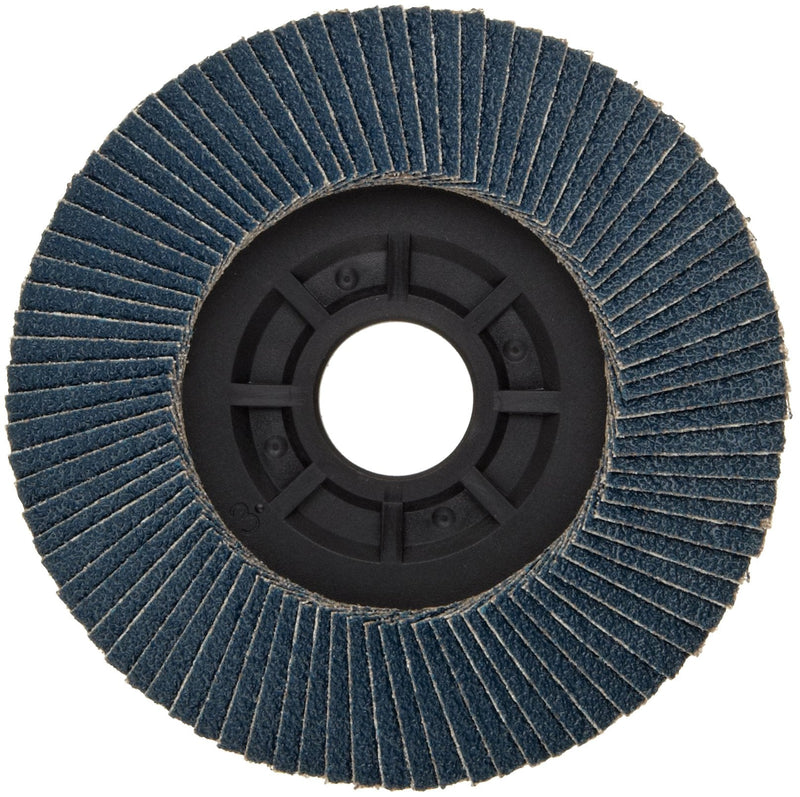  [AUSTRALIA] - Weiler 50003 Tiger 7/8" Arbor, 4-1/2" Diameter, 60 Grit, Zirconium, Trimmable Composite Backing, Angled Abrasive Flap Disc, Made in the USA