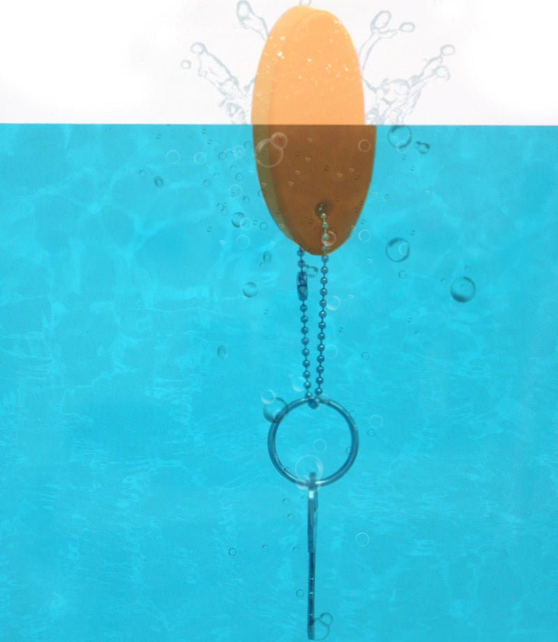  [AUSTRALIA] - Cornucopia Brands Orange Foam Floating Key Chain Key Floats (2 Pack); Great Keychain for Boating,Fishing, Sailing and Outdoor Sports
