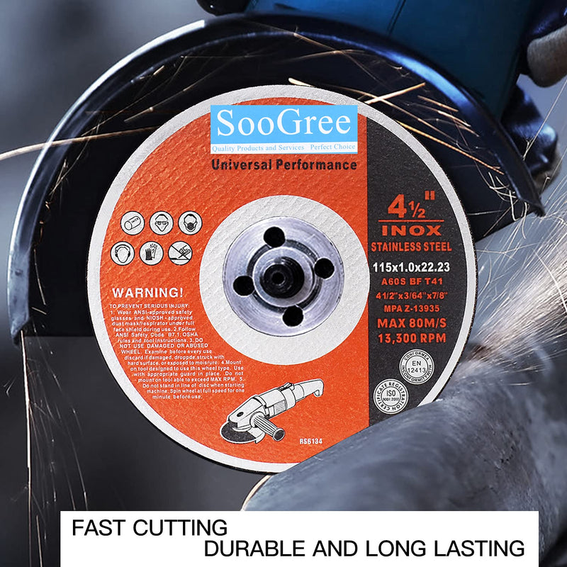  [AUSTRALIA] - 6 PCS Cutting Wheel 4-1/2-inch Cut Off Wheel General Purpose Stainless Metal Cutting Disc 6