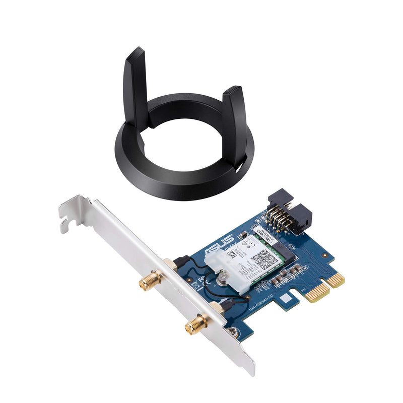  [AUSTRALIA] - ASUS Dual Band 802.11AC Wireless-AC2100 PCI-e Bluetooth 5 Gigabit WiFi Adapter, 160MHz Support (PCE-AC58BT)