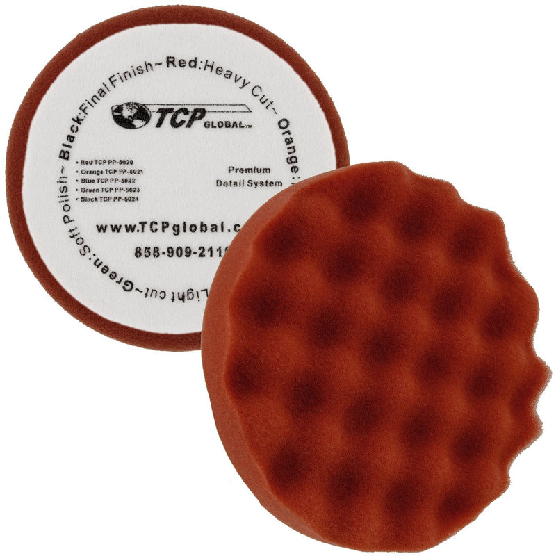  [AUSTRALIA] - TCP Global 6.7" 6-Pad Waffle Foam & Wool Polishing Grip Pad Set