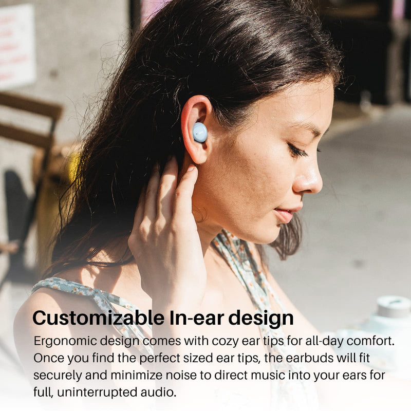  [AUSTRALIA] - TOZO A1 Mini Wireless Earbuds Bluetooth 5.3 in Ear Light-Weight Headphones Built-in Microphone, IPX5 Waterproof, Immersive Premium Sound Long Distance Connection Headset with Charging Case, Blue