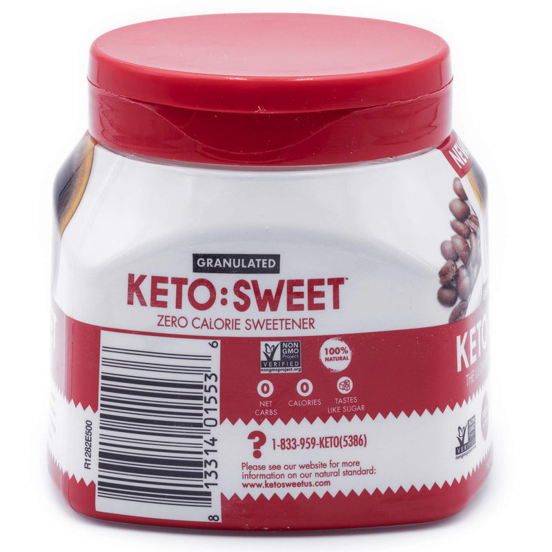 KETO:SWEET Ultimate Keto Sugar Alternative, 100% Natural Erythritol - Granulated In Pourable, Resealable Jar (9.8 Oz (Pack of 1)) 9.8 Ounce (Pack of 1) - LeoForward Australia