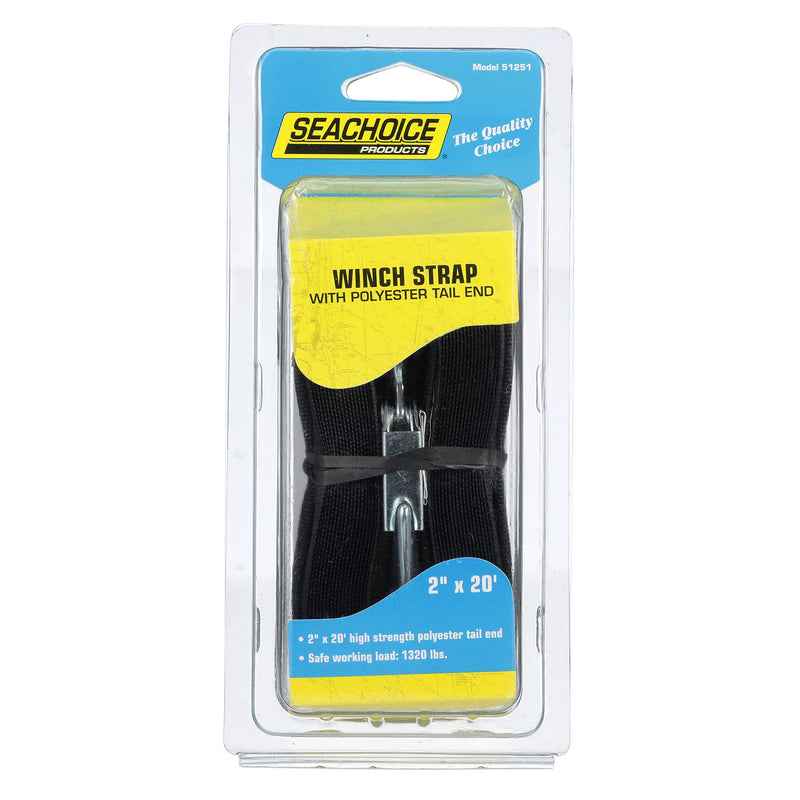  [AUSTRALIA] - Seachoice Boat Trailer Winch Strap - 20 Feet Tail End