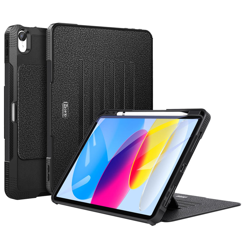  [AUSTRALIA] - ZtotopCases for New iPad 10th Generation Case 10.9 Inch 2022 , [6 Magnetic Stand + Pencil Holder + Auto Wake/Sleep] Full Body Protective Cover Case for iPad 10.9" 10th Gen, Black