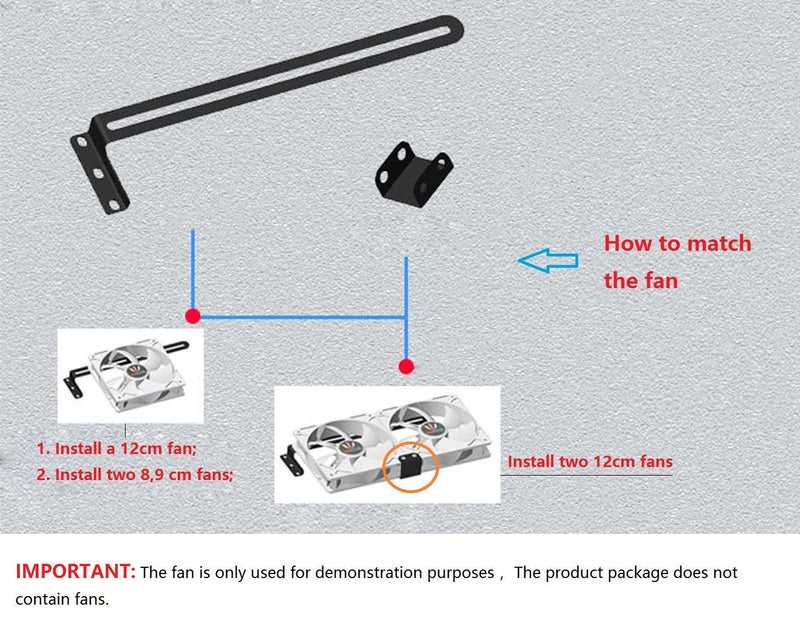  [AUSTRALIA] - NOYITO Graphics Cooling Bracket Side-Blown North & South Bridge Vertical Cooling Bracket for PC DIY