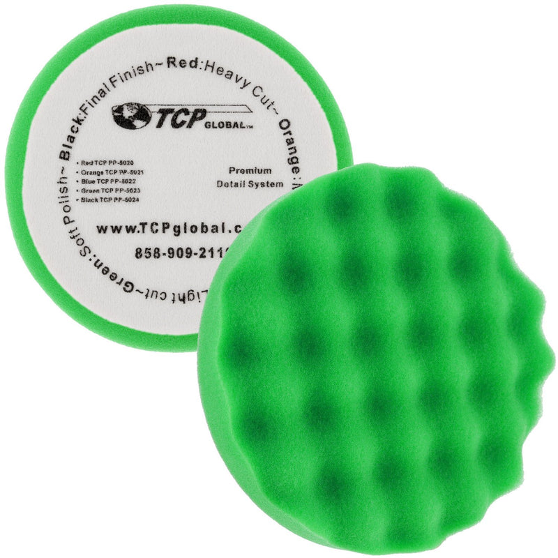  [AUSTRALIA] - TCP Global 6.7" 6-Pad Waffle Foam & Wool Polishing Grip Pad Set