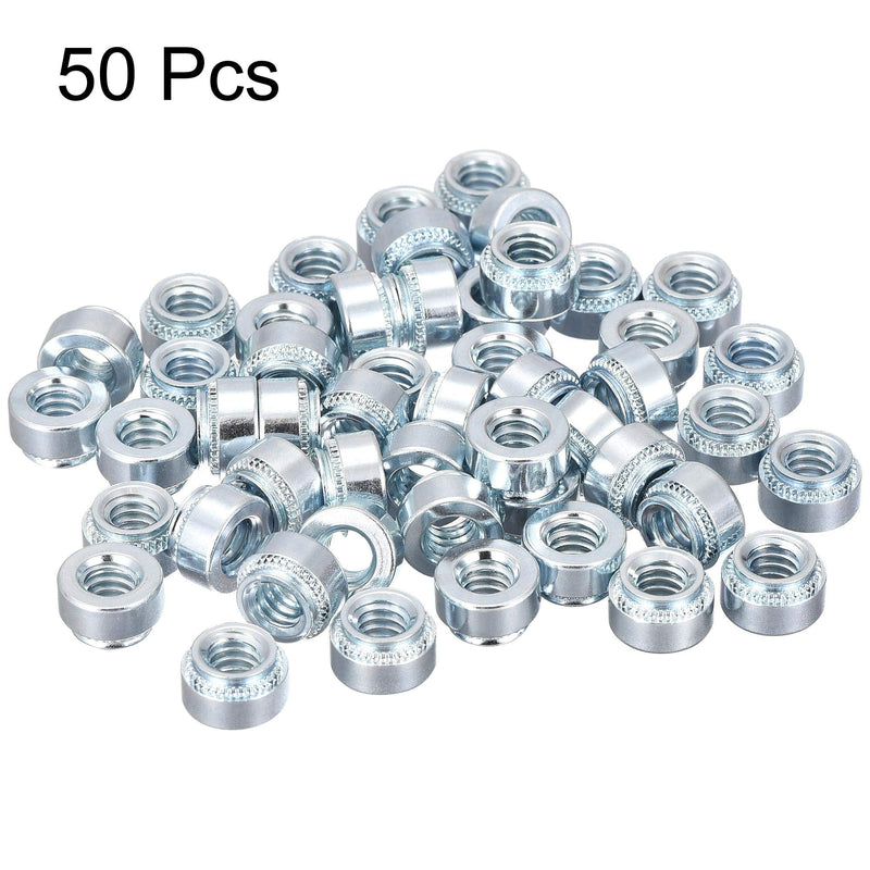  [AUSTRALIA] - uxcell Self -Clinching Nuts,1/4-20 x 0.22-Inch Carbon Steel with Zinc Plating Rivet Nut Round Head Steel Metal Sheet Mounting Hardware Fastener 50pcs 1/4-20x5.59mm