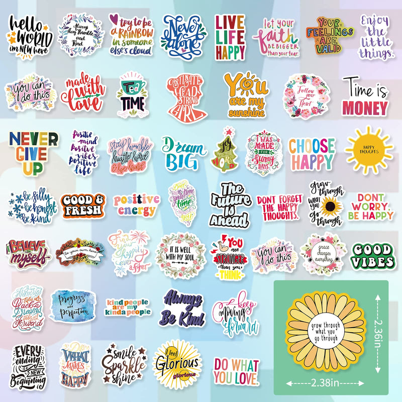  [AUSTRALIA] - 300pcs Inspirational Scrapbook Stickers for Teens, Students, Adults, Motivational Class Stickers for Laptop, Water Bottles, Planner, Waterproof Quote Stickers for Journal, Teachers