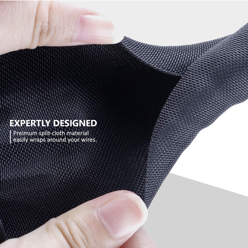  [AUSTRALIA] - MGI SpeedWare Woven Mesh Split-Sleeve Wire Loom for High-Temperature Automotive Harness and Home Cable Management - 25 feet (1/4") 1/4"