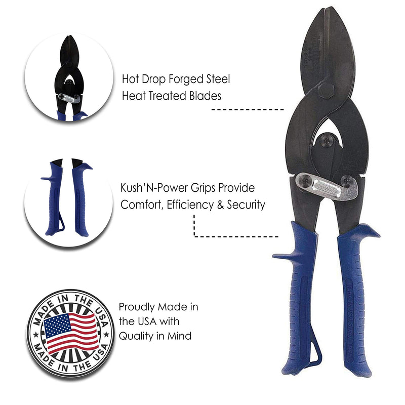 MIDWEST Blade Crimper - Sheet Metal Duct End Crimps Up to 1-5/8" with Compound Leverage & KUSH'N-POWER Comfort Grips - MWT-C5 1-Pack - LeoForward Australia