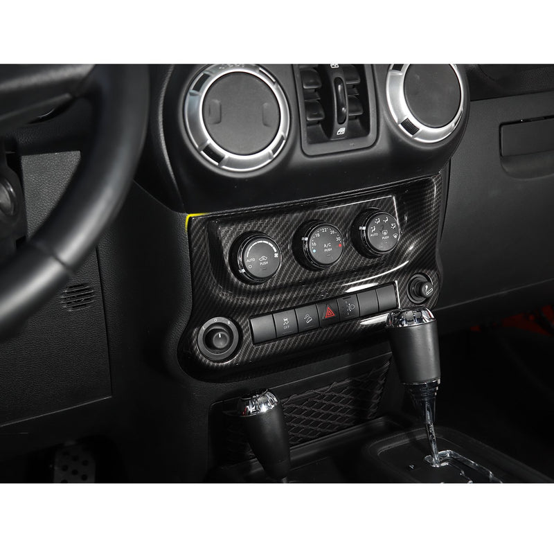 RT-TCZ Interior Accessories Air Conditioning Switch Panel Cover Trim for Jeep Wrangler 2011-2017(Carbon Fiber) - LeoForward Australia