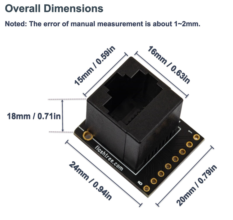  [AUSTRALIA] - 6pcs RJ45 Breakout Board 8 Pin Connectors (8P8C) Gold-Plated PCB for Ethernet DMX-512 RS-485 RS-422 RS-232