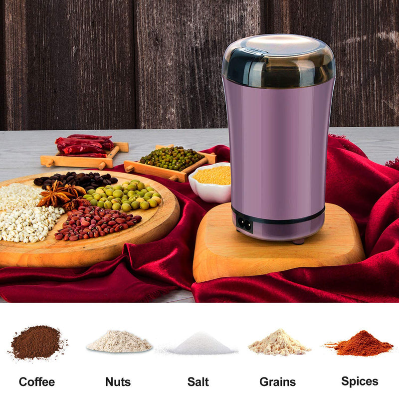 [AUSTRALIA] - PARACITY Electric Coffee Grinder Grain Mill Portable Automatic Milling Machine with Replacement Stainless Steel Blade for Dry Herb Spice Peanut Grains Beans