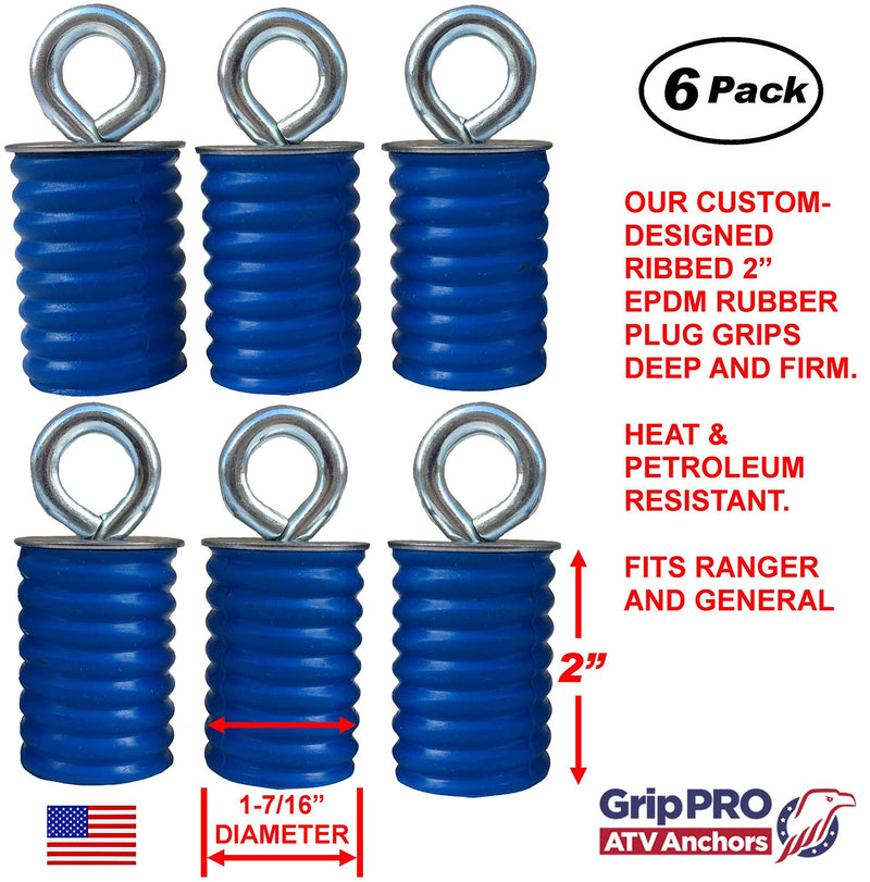  [AUSTRALIA] - GripPRO ATV Anchors to fit Polaris Ranger Lock & Ride ATV Tie Down Anchors - Set of 6 (SIX) Anchors also made to fit Polaris General UTV - WILL NOT FIT RZR