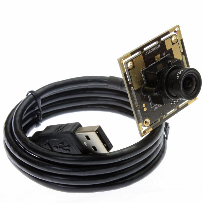  [AUSTRALIA] - ELP 170 Degree Wide Angle USB 5 Megapixel Webcam for Portable Video System USB Camera Module 170 Degree Lens