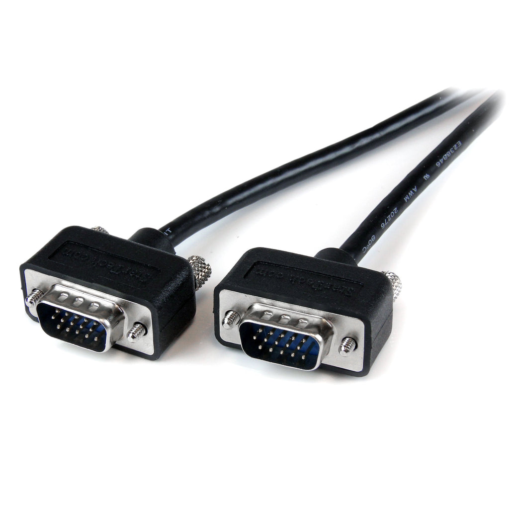  [AUSTRALIA] - StarTech.com 15 ft. (4.6 m) VGA to VGA Cable - HD15 Male to HD15 Male - Coaxial High Resolution - Low Profile - VGA Monitor Cable (MXT101MMLP15)