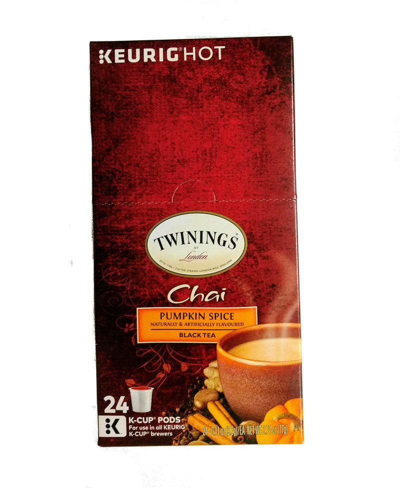  [AUSTRALIA] - Twinings of London, Chai Pumpkin Spice Black Tea 24 K-Cup Pods (Pack of 1), For use in all Keurig K-Cup Brewers