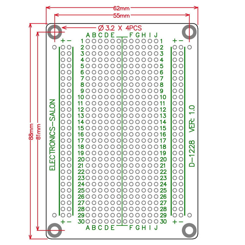  [AUSTRALIA] - Electronics-Salon 4X Solderable Breadboard Proto Board PCB DIY Kit for Raspberry Pi 2/3 Model A B A+ B+ Zero