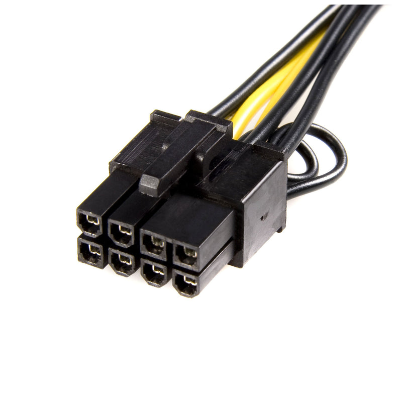 StarTech.com PCI Express 6 pin to 8 pin Power Adapter Cable - Power cable - 6 pin PCIe power (F) to 8 pin PCIe power (M) - 6.1 in - yellow - PCIEX68ADAP,Black, Yellow - LeoForward Australia