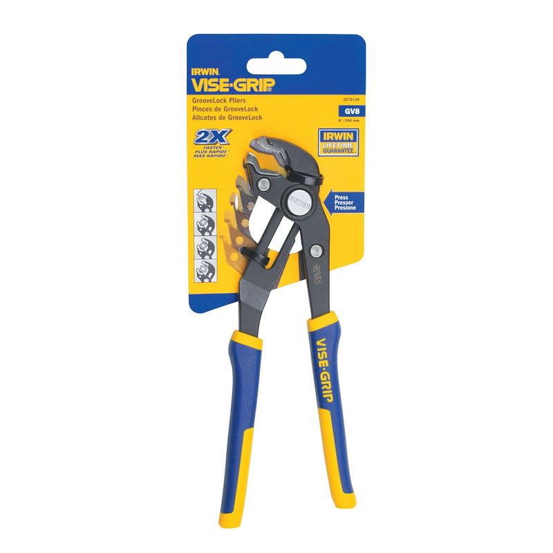  [AUSTRALIA] - IRWIN VISE-GRIP V-Jaw Locking Pliers, 8-Inch (2078108) 8"