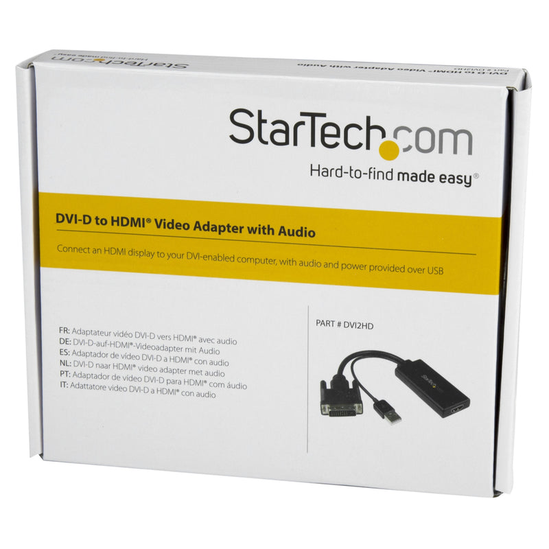  [AUSTRALIA] - StarTech.com DVI to HDMI Video Adapter with USB Power and Audio - DVI-D to HDMI Converter - 1080p (DVI2HD)