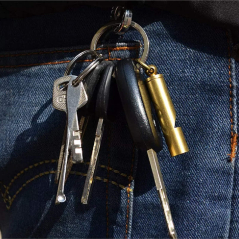 Loudest Brass Whistle | Best Premium Emergency Whistle | One Piece | Outdoor Survival Whistle | On Key-Chain or Hang Around Your Neck and Carry it Anywhere! - LeoForward Australia