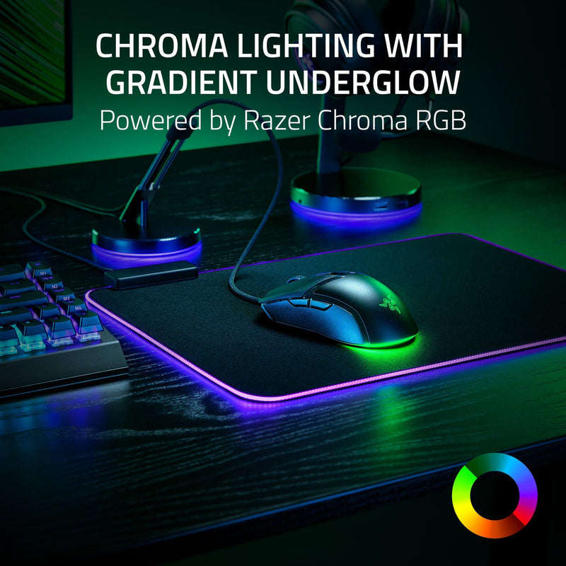 [AUSTRALIA] - Razer Cobra Wired Gaming Mouse: 58g Lightweight Design - Gen-3 Optical Switches - Chroma RGB Lighting with Underglow - Precise 8500 DPI Optical Sensor - 100% PTFE Mouse Feet - Speedflex Cable - Black