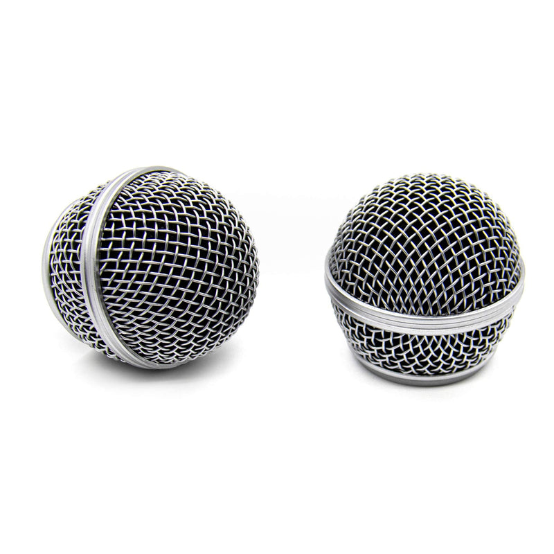  [AUSTRALIA] - AUEAR, 2 Pack Microphone Grille Ball Head Replace for SM58 BETA58 SM58LC SA-M30 SV100 RK143G for Pgx2 Slx2