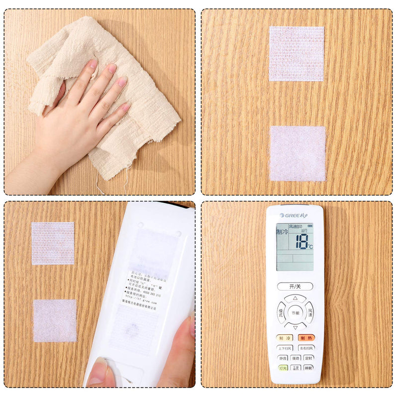  [AUSTRALIA] - 400 pcs (200 Pairs) Self Adhesive Dots,Sticky Dots, 1 Inch Square Tape with Waterproof Sticky Adhesive Glue Fastener for Office,School,Classroom (White)