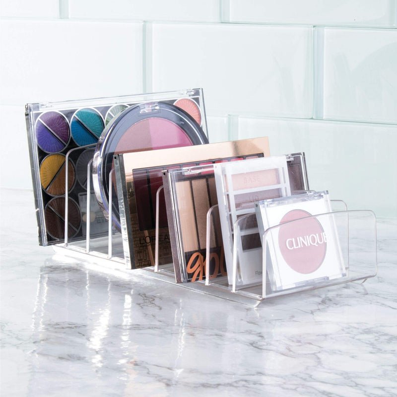  [AUSTRALIA] - iDesign Clarity BPA-Free Plastic Divided Makeup Palette Organizer, 9.25" x 3.86" x 3.2", Clear