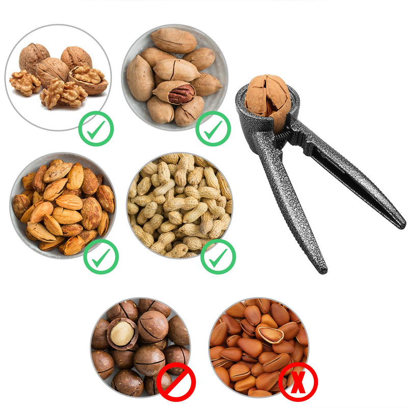  [AUSTRALIA] - Anwenk Nutcracker Pecan Nut Cracker Walnut Cracker with Non-slip Handle Metal Handle