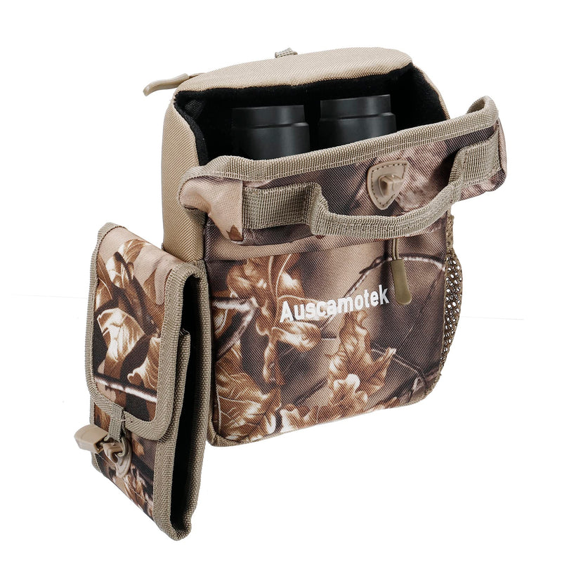  [AUSTRALIA] - Auscamotek Binoculars Harness with Rangefinder Case for Hunting Birdwatching Camo Bino Strap Pack and Range Finder Pouch