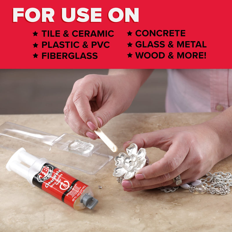  [AUSTRALIA] - J-B Weld ClearWeld 5 Minute Epoxy, Clear, Syringe, 2 Pack, 50112-2 25ml - 2 Pack