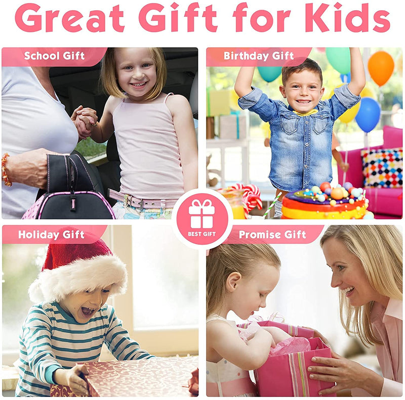  [AUSTRALIA] - goopow Kids Selfie Camera, Christmas Birthday Gifts for Boys Age 3-9, HD Digital Video Cameras for Toddler, Portable Toy for 3 4 5 6 7 8 Year Old Boy with 32GB SD Card Pink
