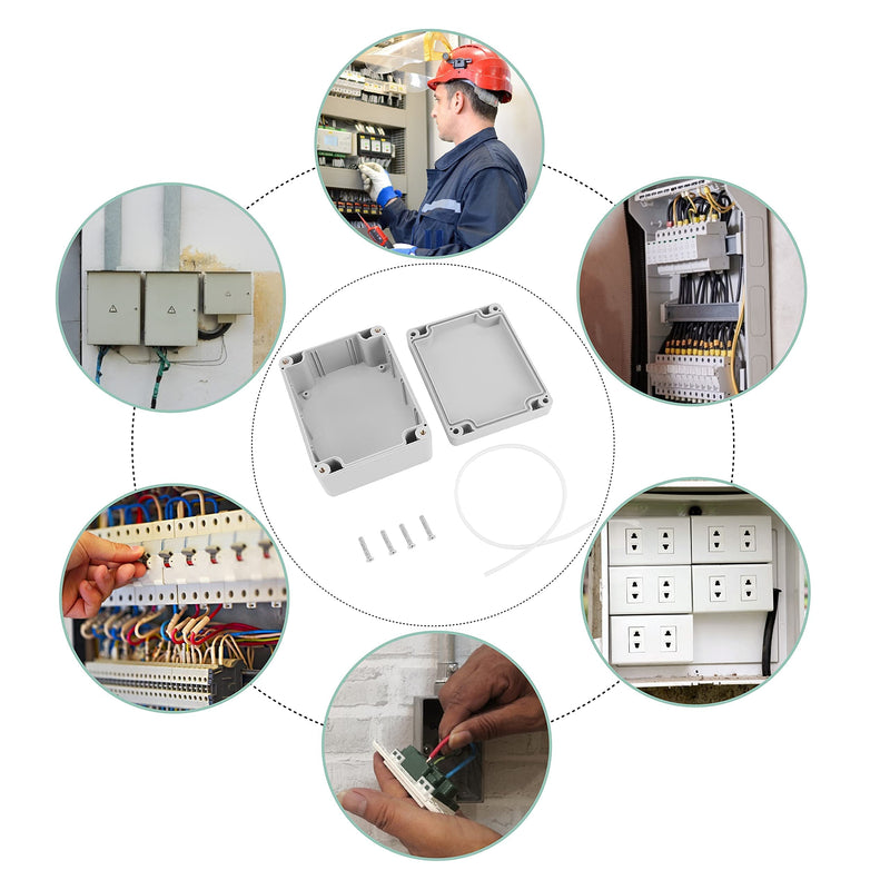  [AUSTRALIA] - Junction box, 15 size selection, junction box, waterproof IP65 junction box, surface-mounted junction box, ABS electrical junction boxes, DIY plastic case, distribution box (11.5 x 9 x 5.5 cm), 115 x 90 x 55 mm