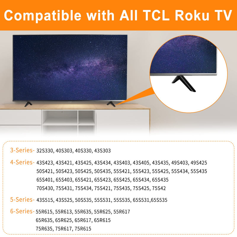  [AUSTRALIA] - TV Legs for TCL Roku TV Stand Legs, Replacement Legs for TCL TV Base Stand 28 32 40 43 48 49 50 55 60 65 75 85 Inch, TV Base for 28D2700 32S321 40S325 43S303 50S425 55S525 65S421 75S435 with Screws