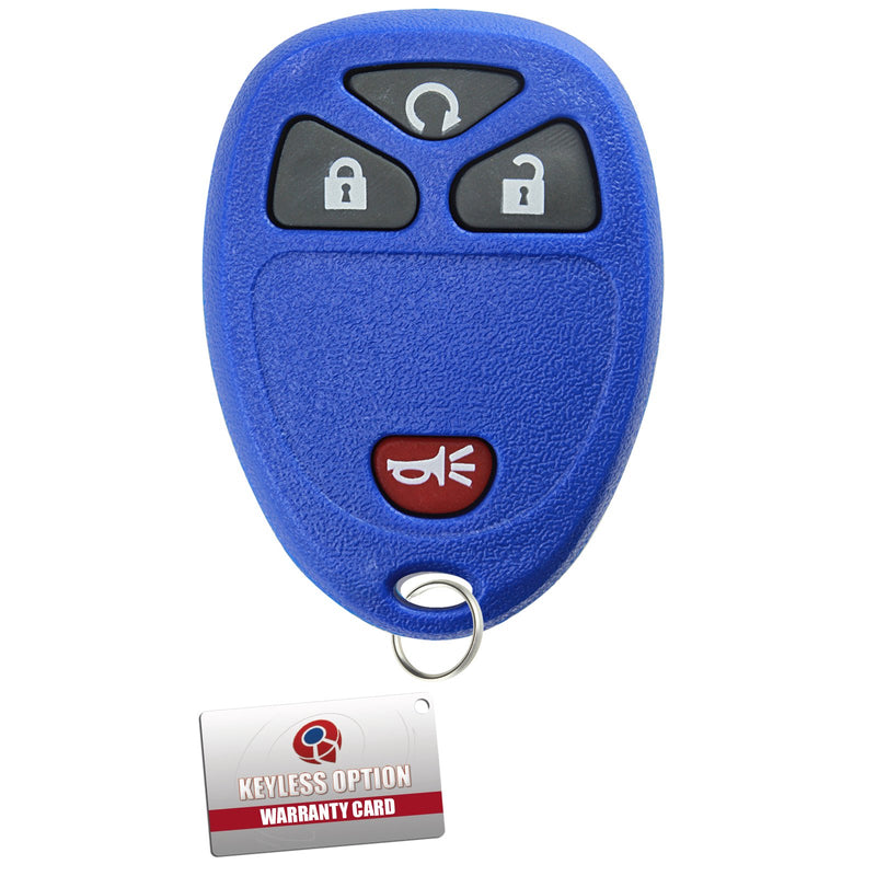 [AUSTRALIA] - KeylessOption Keyless Entry Remote Control Car Key Fob Replacement for 15913421 -Blue blue