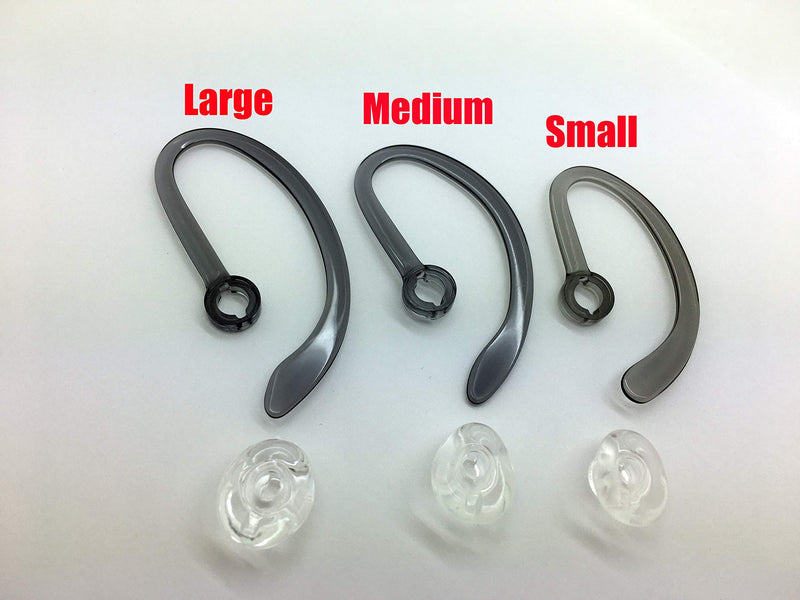  [AUSTRALIA] - Premium Replacement Earbuds Ear Tips + Ear Hook Loops + Foam Spare + Earpads Fit Kit for Plantronics CS540 Savi W440 W740 W745 WH500 EarLoops EarHook Ear Bud Sleeve Part (Mixed S/M/L) Mixed S/M/L