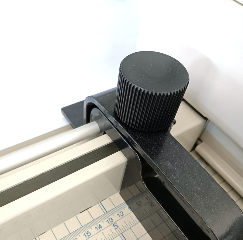  [AUSTRALIA] - HFS (R) Heavy Duty Guillotine Paper Cutter -12'' and 17'' Paper Holder Adjust Knob