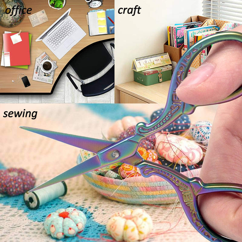  [AUSTRALIA] - BIHRTC Scissors 4.5 Inch Bird Scissors Sewing Scissors and 3.6 Inch Embroidery Scissors Stainless Steel Sharp Scissors Shears for Sewing Needlework Art work Craft Office DIY Tools Small Shears 3.6''+4.5'' colorful