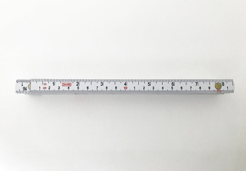  [AUSTRALIA] - PERFECT MEASURING TAPE Co. FR-72 Carpenter's Folding Rule Lightweight Composite Construction Ruler with Easy-Read Inch Fractions - 6.5ft / 2m