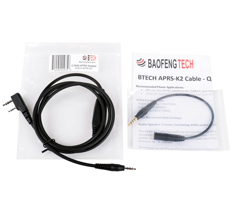 BTECH APRS-K1 Cable (Audio Interface Cable) for BaoFeng, BTECH BF-F8HP, UV-82HP, UV-5X3 (APRSpro, APRSDroid, Compatible - Android, iOS) - LeoForward Australia